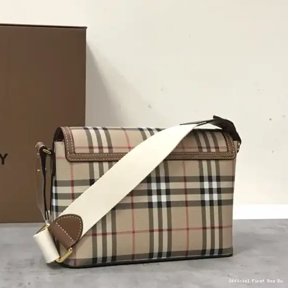 Official First Bag Ru Note Crossbody BURBERRY Bag-25-8.5-18cm 0605